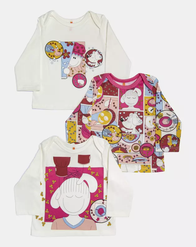 Kit Pagão Feminino Bebe Manga Longa
