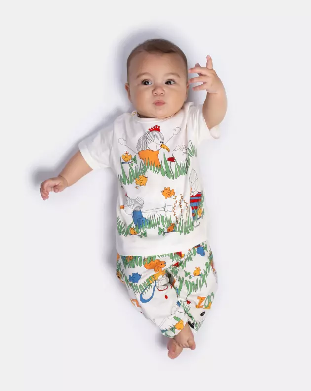 Pijama manga curta e calça