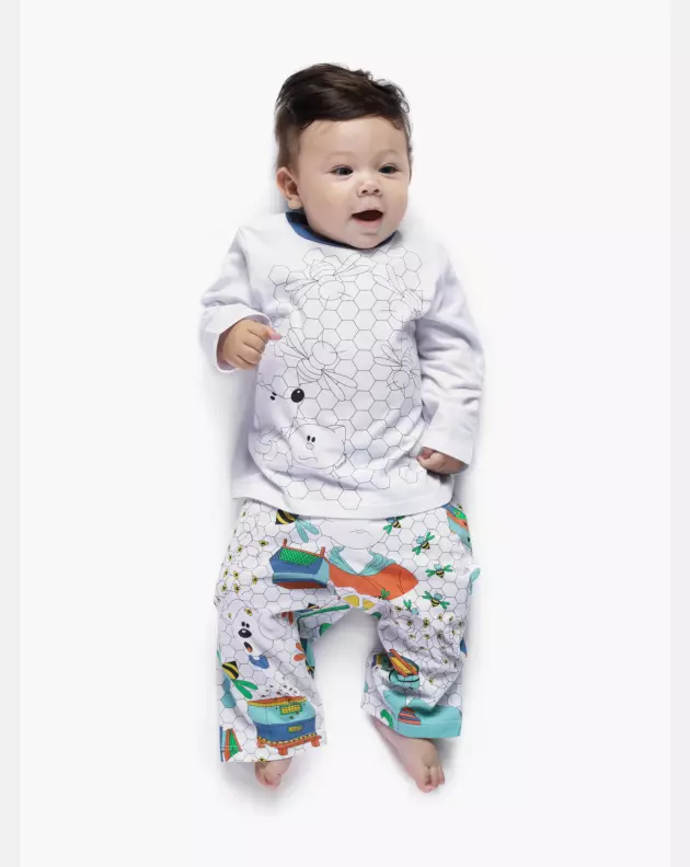 Pijama manga longa e calça