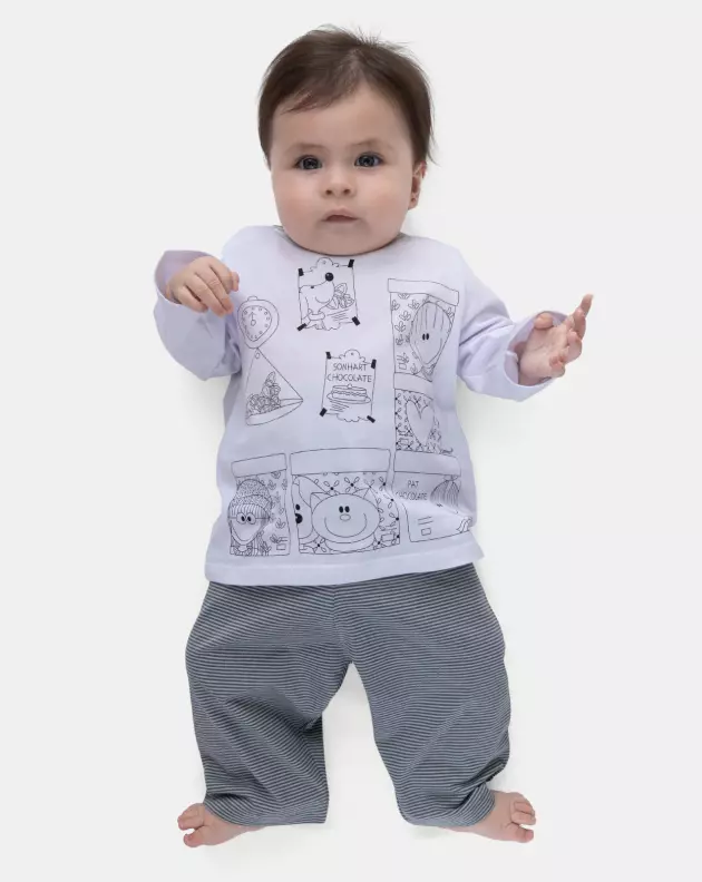 Pijama Manga Longa e Calça