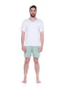 Pijama Masculino Manga Curta Sonhart e Short Verde