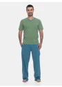 Sonhart Loja Online | Pijama Masculino Adulto Manga Curta e Calça Azul