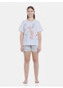 Pijama Feminino manga curta e short Floral