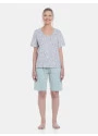 Pijama Feminino Curto Sonhart Blusa manga curta e bermuda Lisa