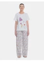 Pijama Feminino Sonhart clássico manga curta e calça Floral