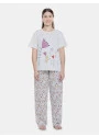 Pijama Feminino Sonhart clássico manga curta e calça Floral
