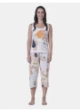 Pijama Feminino regata Média e corsário Estampada