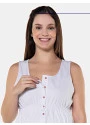 Homewear gestante Curto Blusa regata Botões e short Estampado