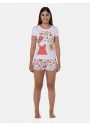Pijama Sonhart | Pijama Feminino baby-look manga curta e short