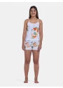 Pijama Curto Sonhart Feminino Regata Alça Fina e Short Estampado