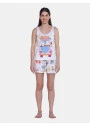 Pijama Curto Feminino Regata e Short Estampa Personagens