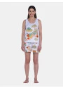 Sonhart Pijama Curto Feminino Regata Média e Short Estampado