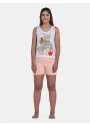 Pijama Feminino Curto Sonhart Regata Média e Short Rosa