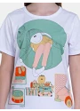 Blusa Pijama Feminino Blusa Manga Curta e Short Estampa Pat