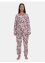 Loja Oficial Sonhart | Pijama Feminino Blusa Manga Longa Floral e Calça Cós Duplo