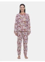 Loja Oficial Sonhart | Pijama Feminino Blusa Manga Longa Floral e Calça Cós Duplo