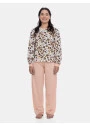 Loja Sonhart Oficial | Pijama Feminino Blusa Manga Longa Floral e Calça Rosa 
