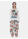 Pijama Manga Longa Feminino e Calça Moletinho  Peluciado Pat