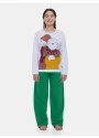 Pijama Feminino Longo Moletinho Estampa Pat e Annie