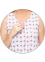 Pijama camisola Sonhart Feminina regata Larga clássica Floral 