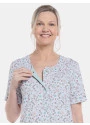 sonhart Camisola Feminina clássica Homewear manga curta Floral