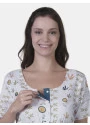 Camisola gestante Sonhart manga curta Botões