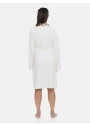  Roupão Sonhart Atoalhado Feminino Manga Longa Transpasse Creme