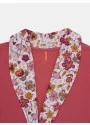 Detalhes Robe Feminino  Adulto Manga Longa Transpasse Cinto Rosa