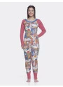Pijama Sonhart Macacão Feminino manga longa Estampado