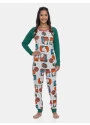 Comprar Pijama Macacão Sonhart Feminino Manga Longa Estampado