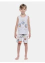 Pijama Masculino Infantil  Regata e Bermuda Estampada