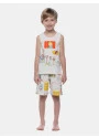 Pijama Masculino Infantil  Regata e Bermuda Estampada