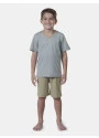 Pijama Masculino Infantil manga curta e bermuda Verde