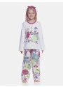 Pijama Feminino Infantil manga longa e calça Estampa Pat e Bill