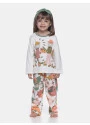 Pijama Infantil Feminino manga longa Tic-Tac e calça Bill e Pat