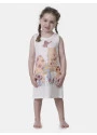 Pijamas Sonhart | Camisola Infantil Menina regata Média Estampa Pat     