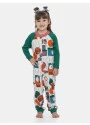 Pijama Macacão Feminino Infantil Manga Longa Pat e Nina