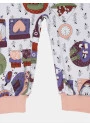 Detalhes Pijama Macacão Feminino Infantil Manga Longa Tic-Tac Annie e Ted