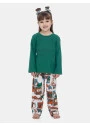 Pijama Manga Longa Infantil Feminino e Calça Estampa