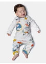 Pijama Sonhart Bebê Menino Manga Longa e Calça Estampa Ted e Nina