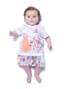Pijama Bebê Menina manga curta e short  Estampado