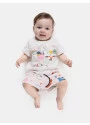 Pijama Bebê Menina Manga Curta e Short Pat e Annie