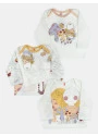 Kit Pagão Bebê Menina Manga Longa Estampado