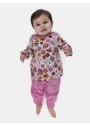 	 Kit Mijão Longo Sonhart Bebê Menina Estampados 3 Peças