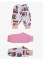 	 Kit Mijão Longo Sonhart Bebê Menina Estampados 3 Peças