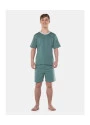 Pijama Masculino Adulto manga curta e short Verde