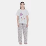 Pijama Feminino Sonhart clássico manga curta e calça Floral