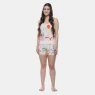 Pijama Curto Feminino Regata Média e Short Estampado