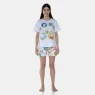 Pijama Feminino Sonhart Manga Curta e Short Estampado