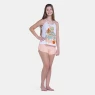 Pijama Feminino Curto Regata Alça Fina e Short Rosa Claro